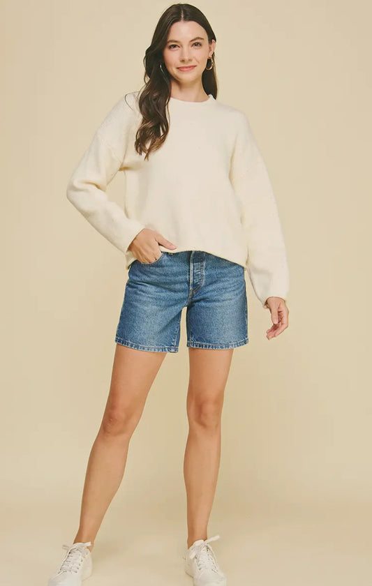 Sequin Knit Sweater - Ivory