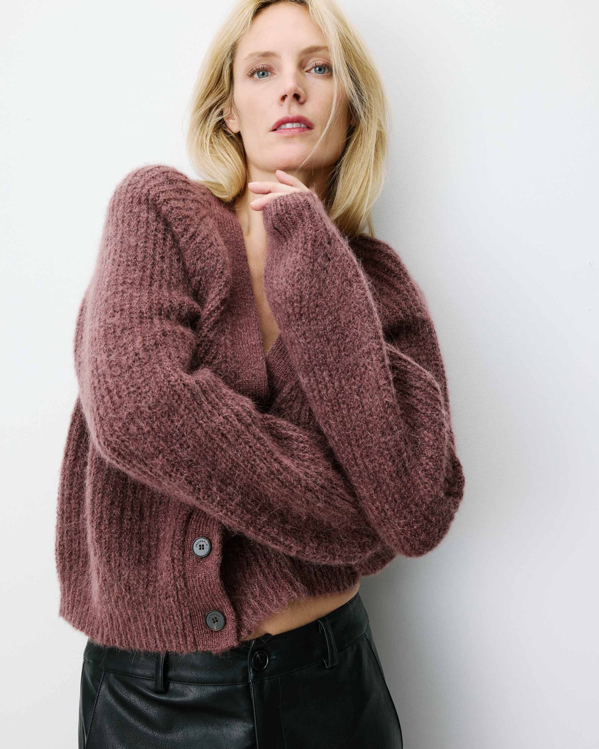 The Saluda Cardigan - Parme