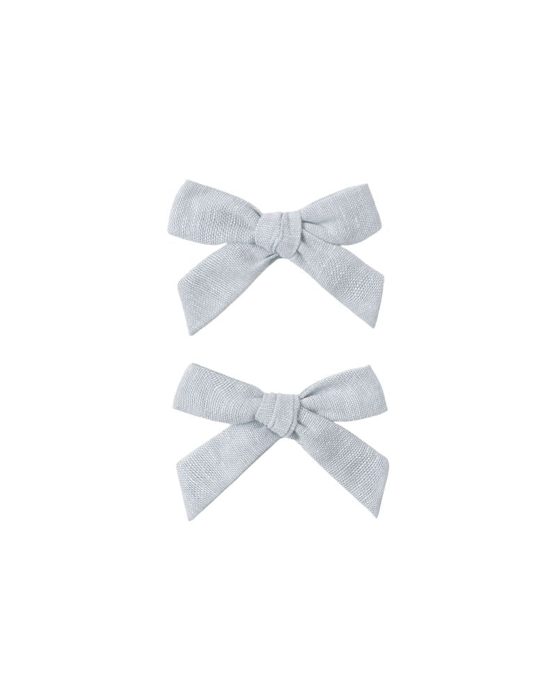 Rylee + Cru - Bows, Set of 2 - Heathered Light Blue