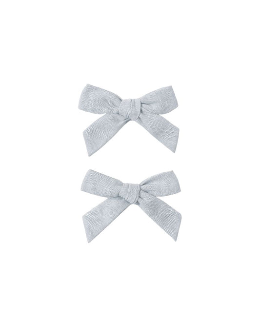 Rylee + Cru - Bows, Set of 2 - Heathered Light Blue