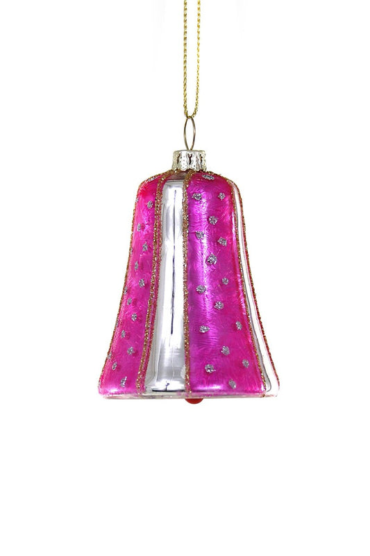 Cody Foster - Glittered Stripe & Dot Bell Ornament