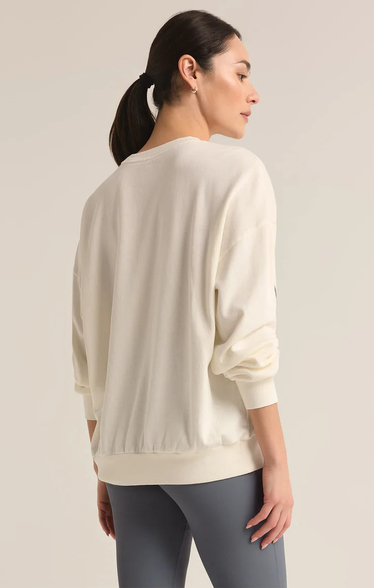 Sporty Sunday Sweatshirt - Sea Salt