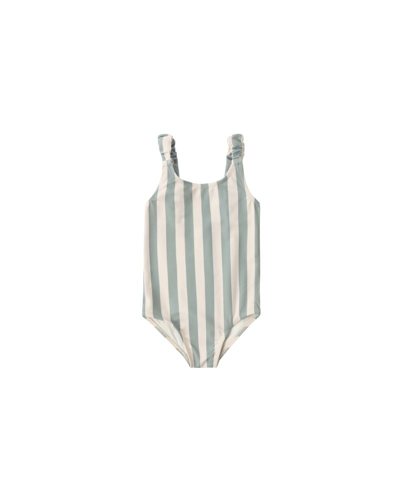 Rylee + Cru - Scrunch One-Piece - Green Stripe