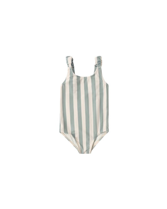 Rylee + Cru - Scrunch One-Piece - Green Stripe