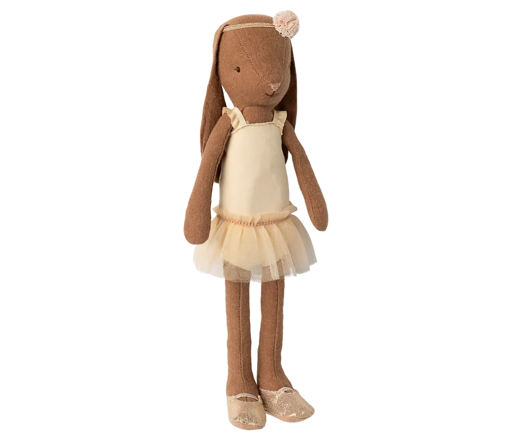 Maileg - Bunny Size 2, Chocolate Brown - Ballet Suit and Skirt - Cream