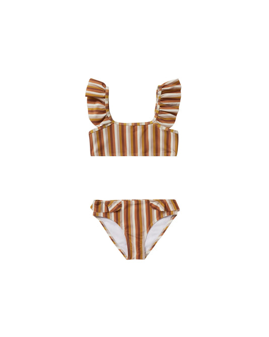 Rylee + Cru - Ruffle Bikini - Multi Stripe