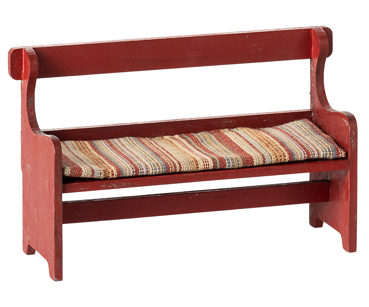 Maileg - Bench, Mouse - Red