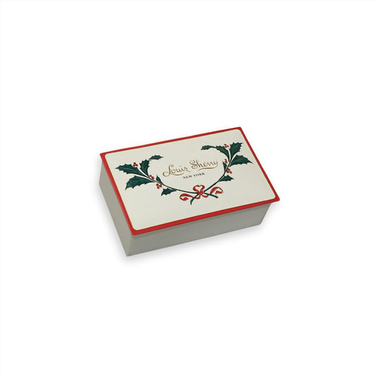 Louis Sherry Chocolate Tin - 2 Piece - Holly