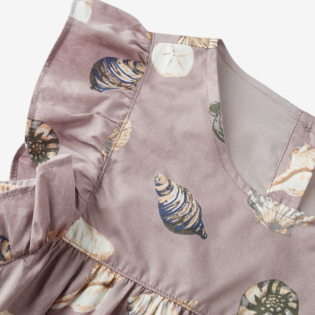 Milkbarn - Butterfly Ruffle Dress - Purple Seashells