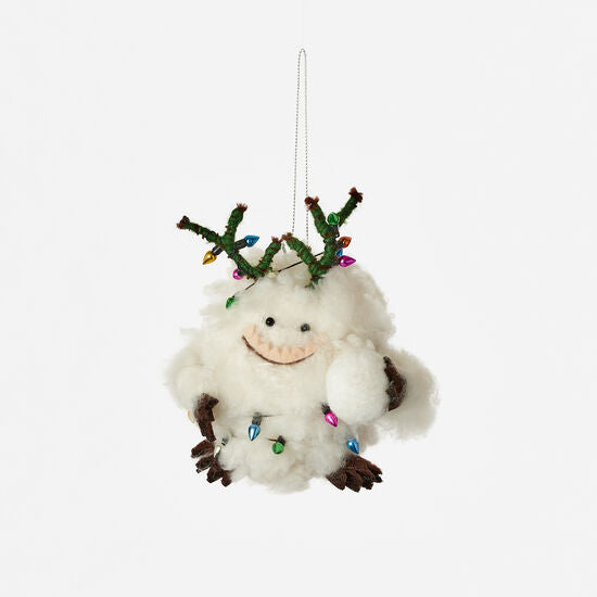 Wool Yeti Snowman Ornament