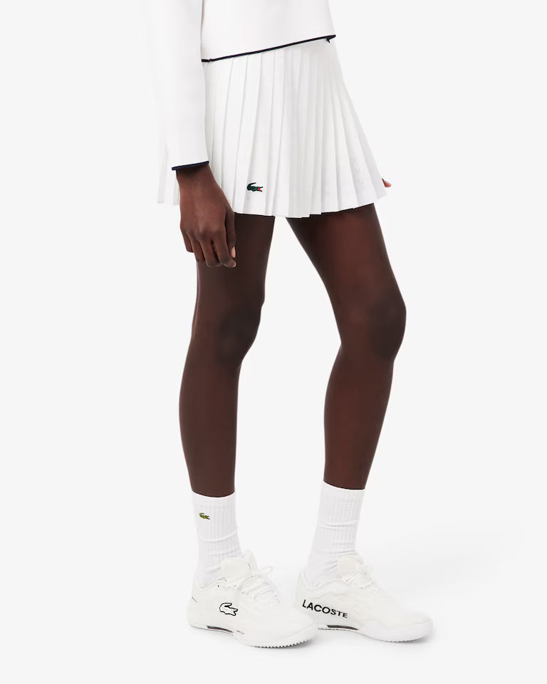 Lacoste - Ultra Dry Tennis Heritage Lined Skirt - White
