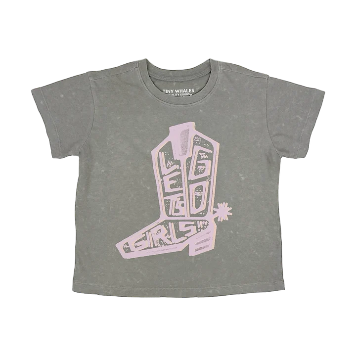 Let's Go Girls - Boxy Tee - Mineral Coal