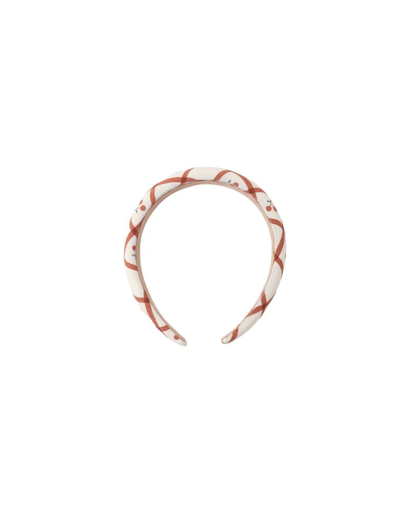 Rylee + Cru - Bow - Knotted Headband - Cherry Check