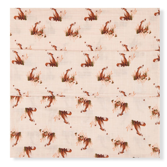 Milkbarn - Organic Swaddle - Floral Fox