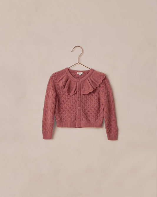 Noralee - Ruffle Cardigan - Raspberry
