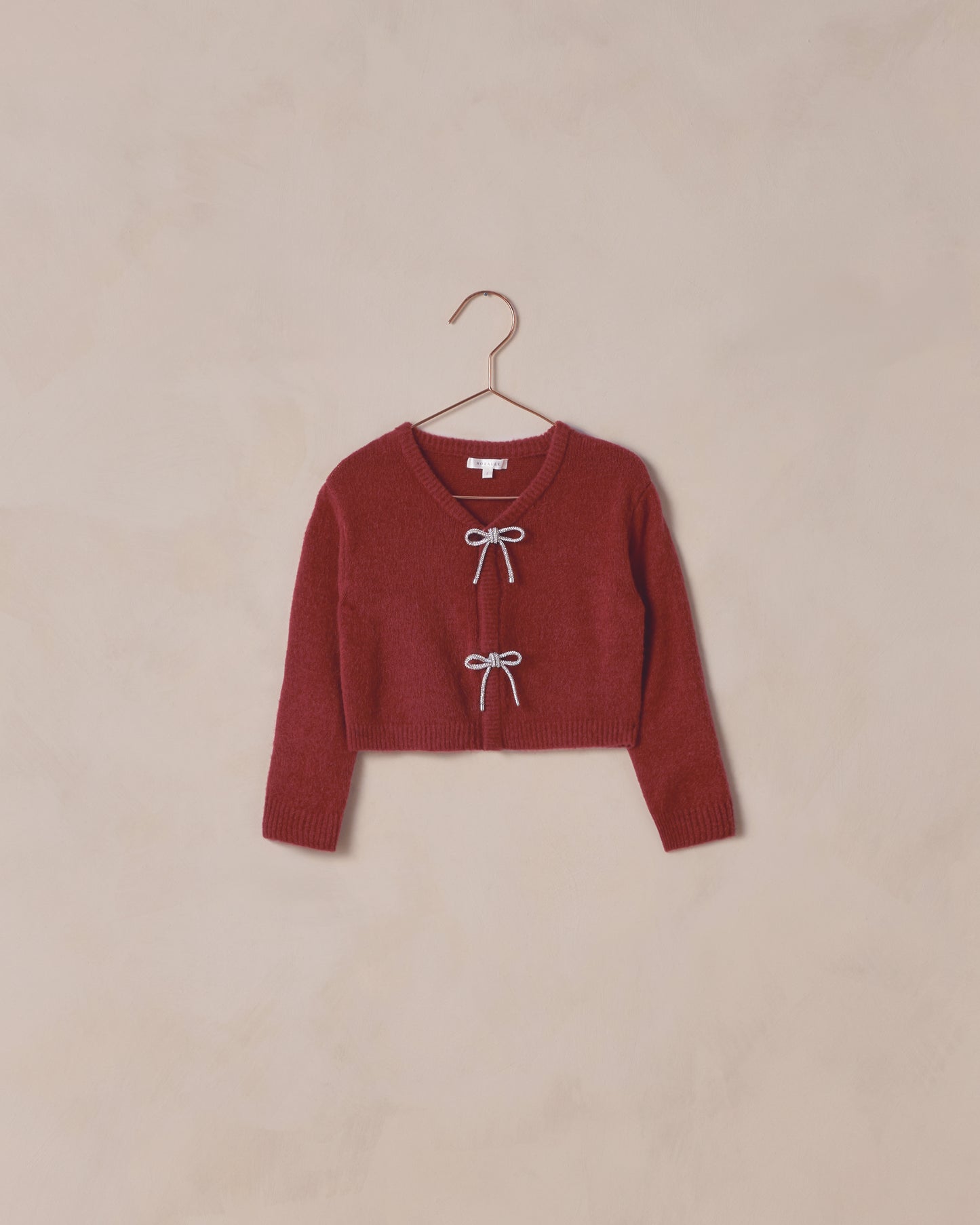 Noralee - Bow Cardigan - Ruby