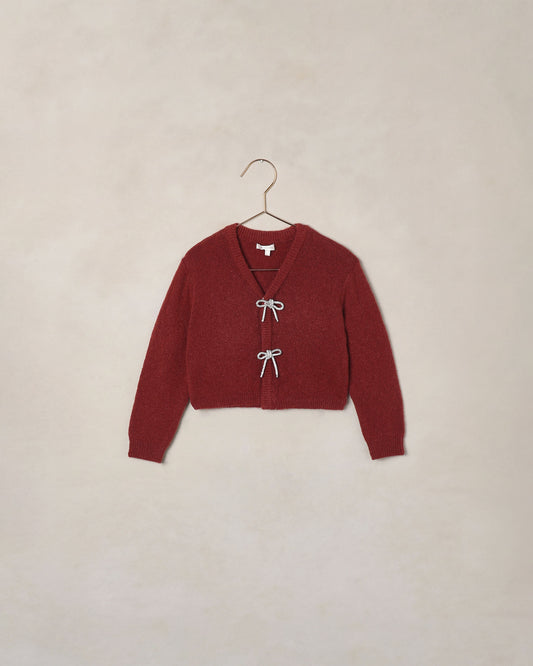 Noralee - Bow Cardigan - Ruby