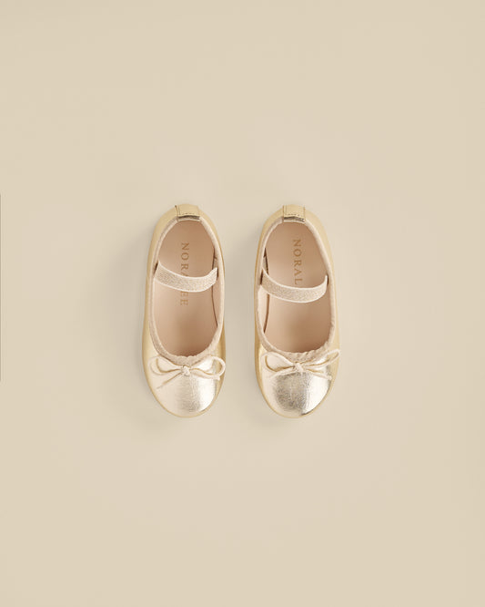 Noralee - Ballet Flats - Metallic Ecru