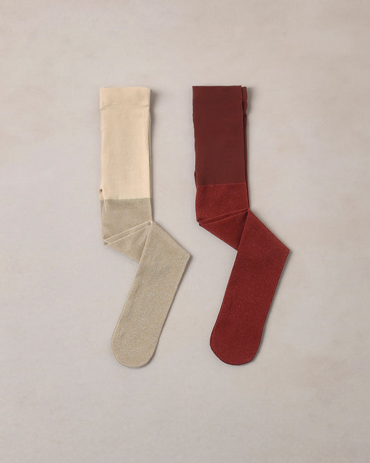 Noralee - Shimmer Tights - Champagne, Ruby
