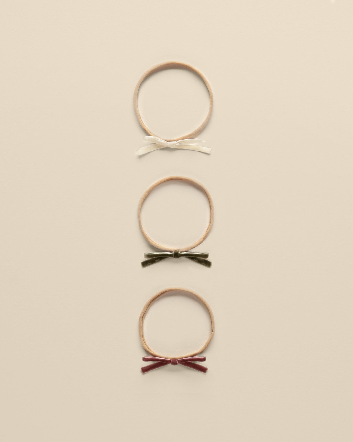 Noralee - Velvet Bow Headbands - Poppy, Ivory, Olive