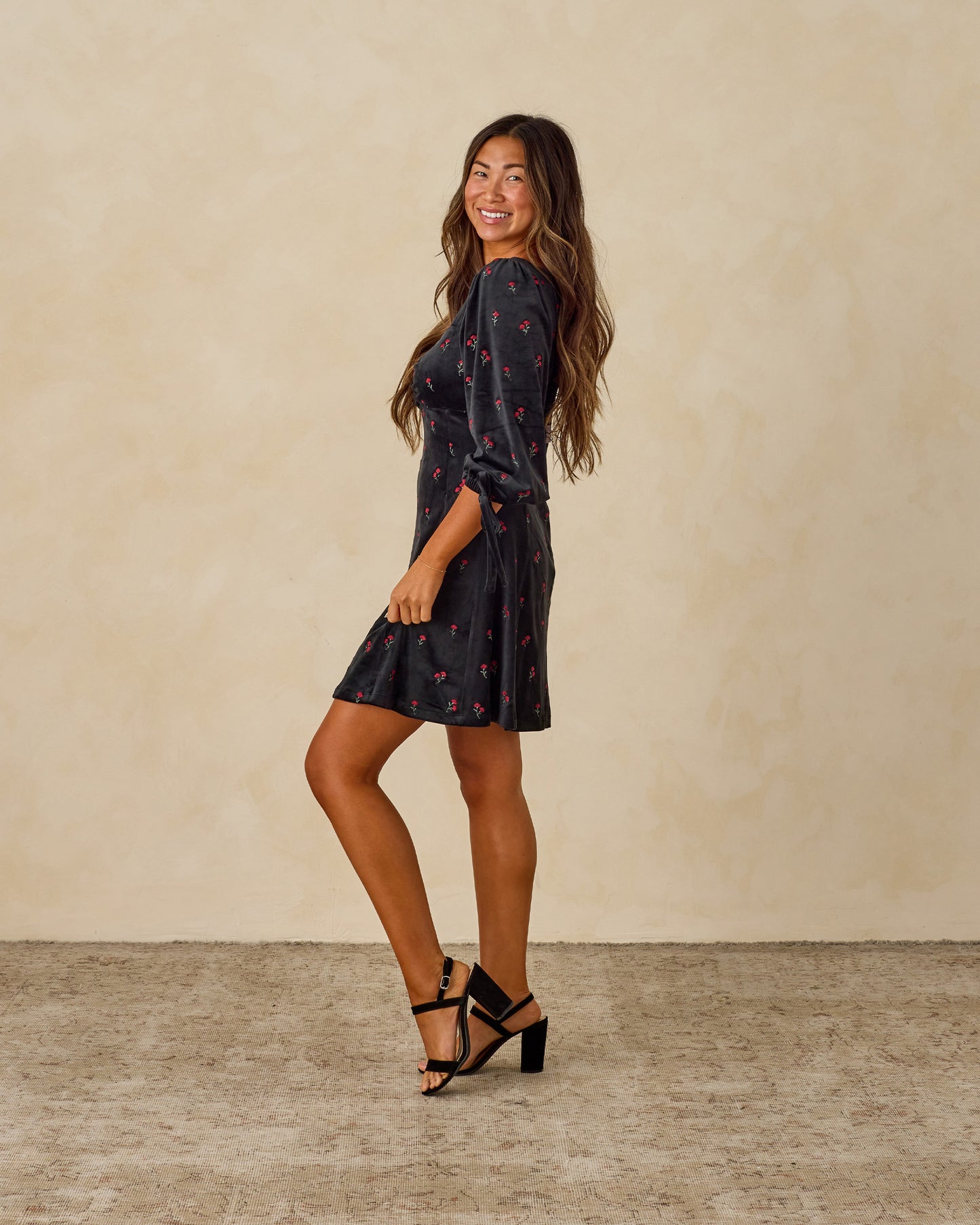 Noralee - Megan Dress - Velvet Floral