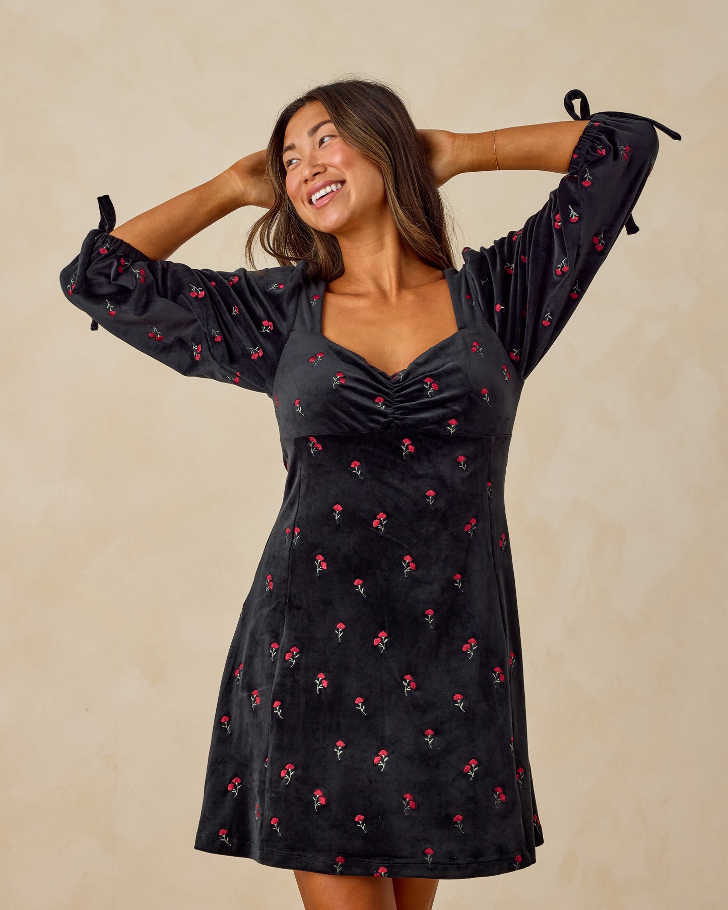 Noralee - Megan Dress - Velvet Floral