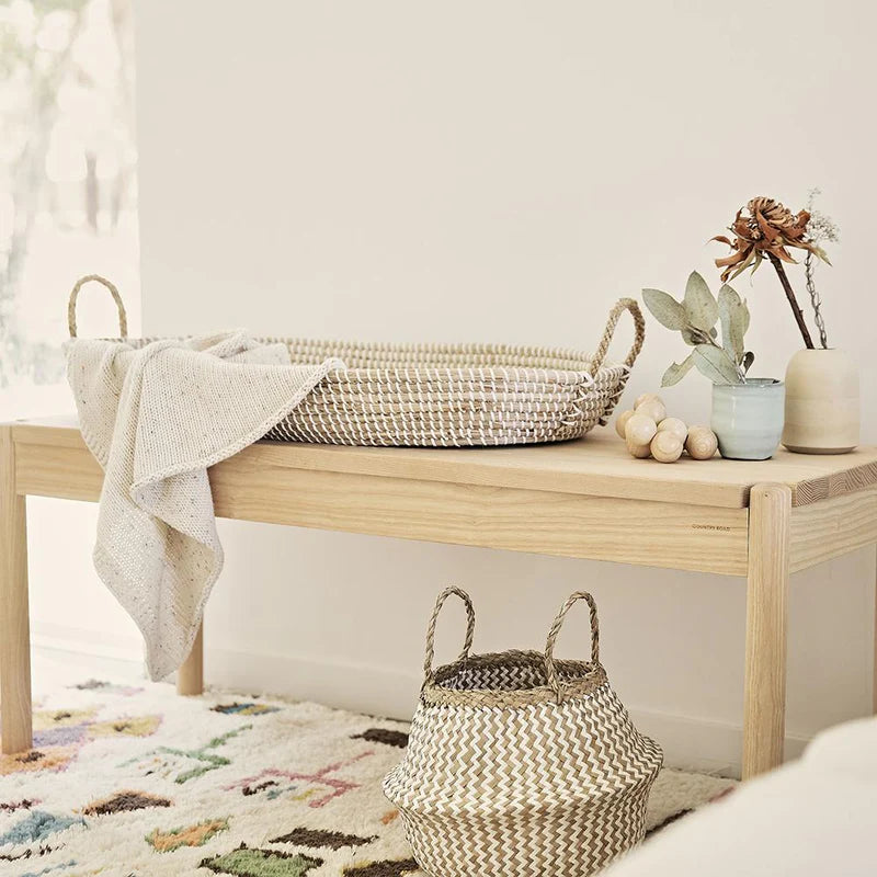 Olli Ella - Reva Seagrass Changing Basket - Natural