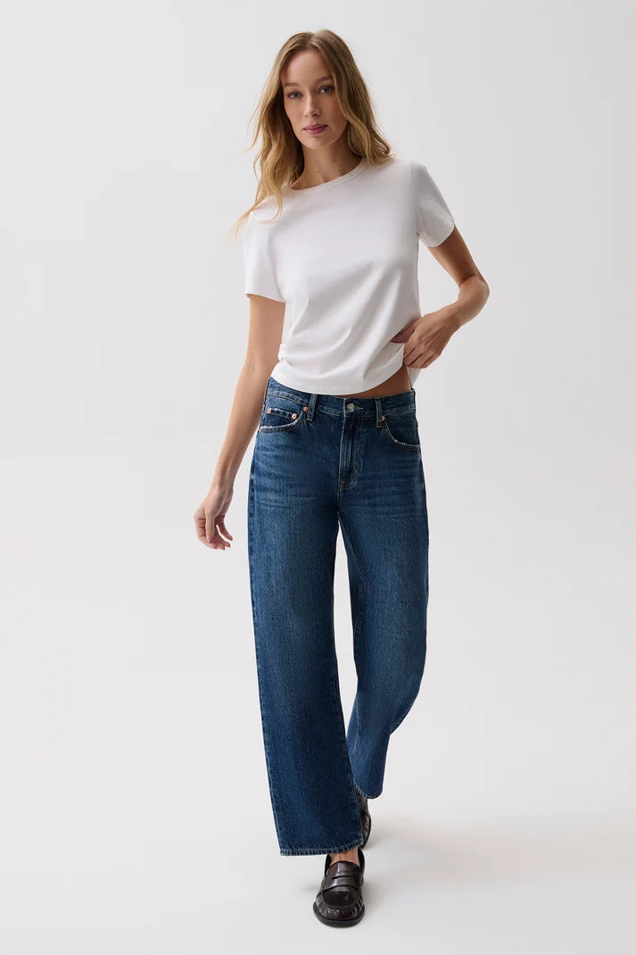 Pistola - Lexi Mid Rise Bowed Straight - Moonwave