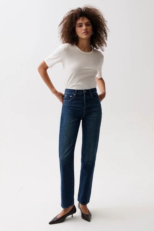 Pistola - Cassie Super High Rise Straight Jean - Polaris