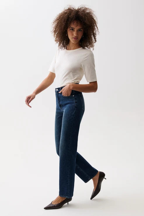 Pistola - Cassie Super High Rise Straight Jean - Polaris