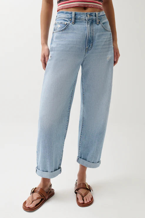 Pistola - Donny Rolled Hem Boyfriend Jeans - Old Blues