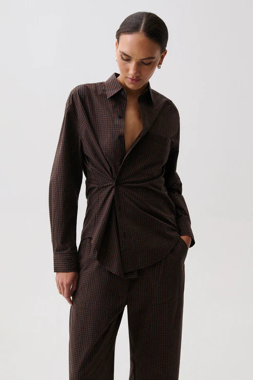 Pistola - Mila Button Down Wrap Top - Hot Toddy
