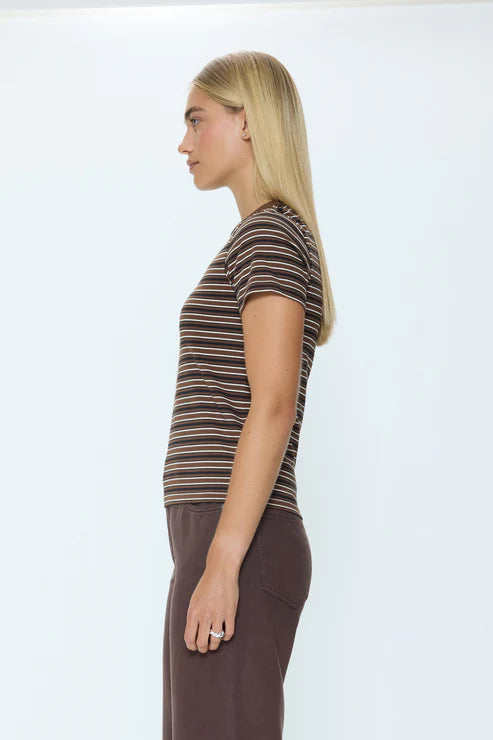 Pistola - Alba Shrunken Tee - Bruna Black Stripe