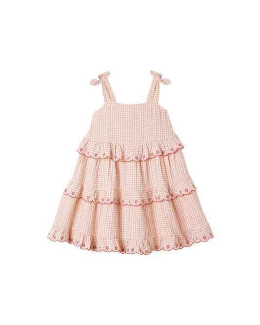 Rylee + Cru - Ruffled Swing Dress - Petal Gingham