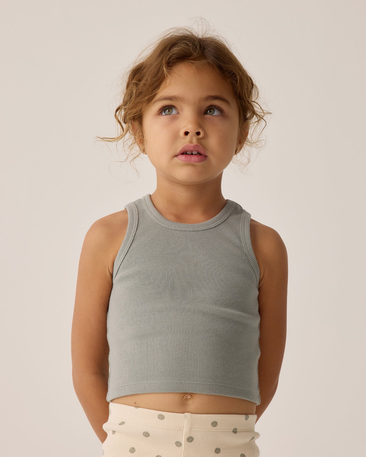 Rylee + Cru - Ribbed Tank Set - Natural, Eucalyptus