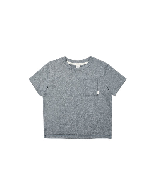 Rylee + Cru - Cove Essential Pocket Tee - Heathered Navy