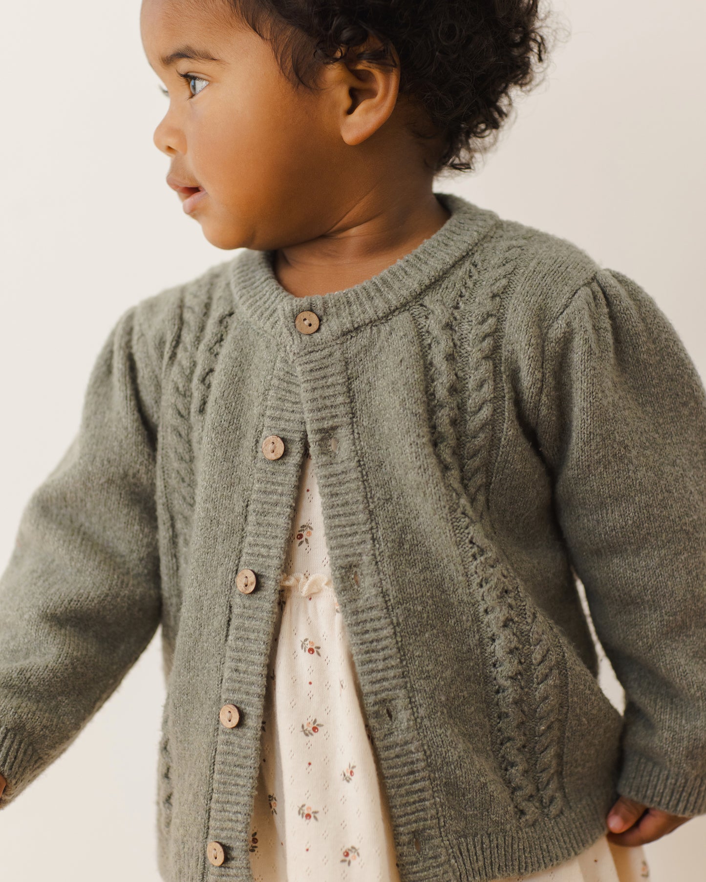 Quincy Mae - Holly Cardigan - Forest