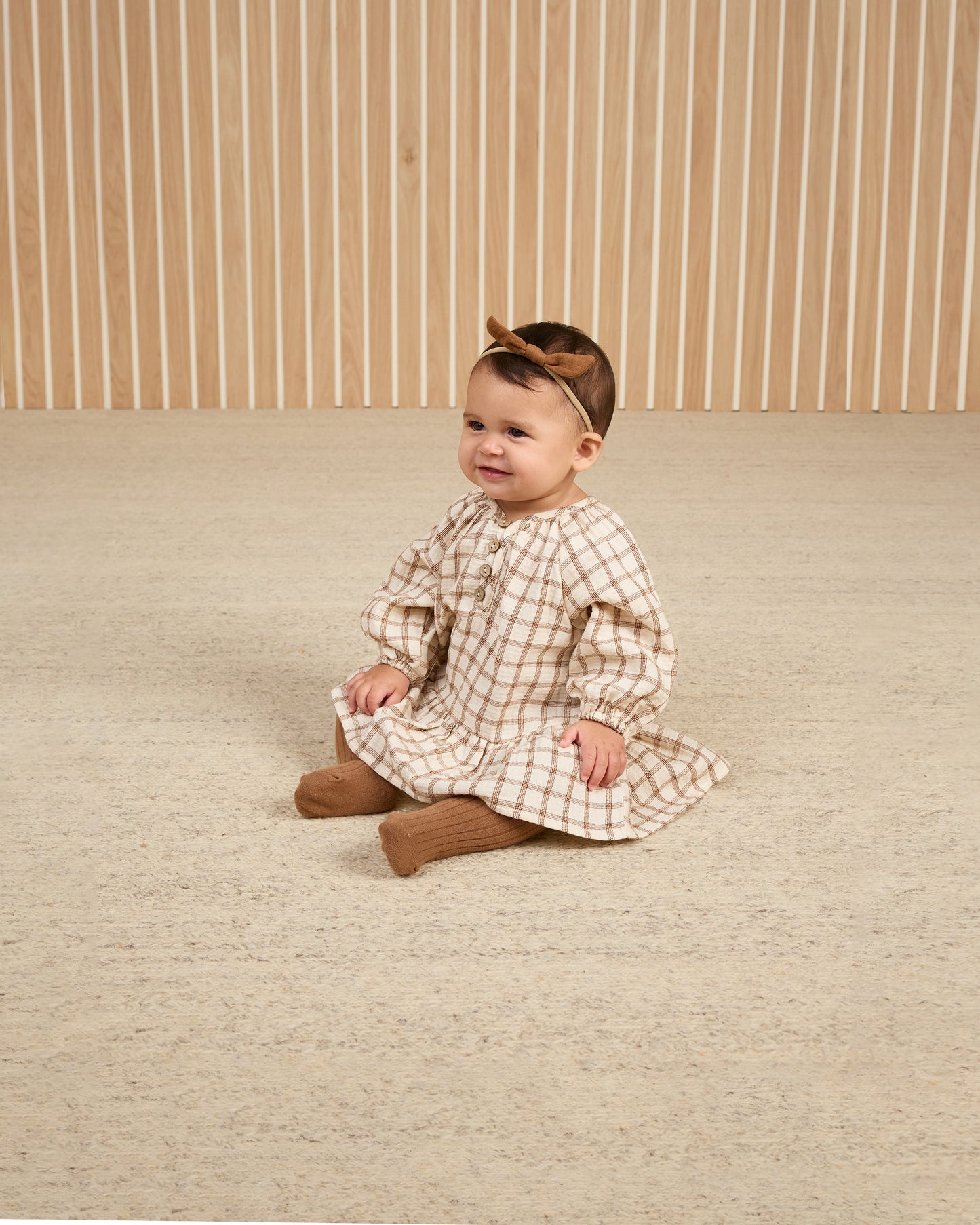 Quincy Mae - Lany Dress - Cinnamon Plaid