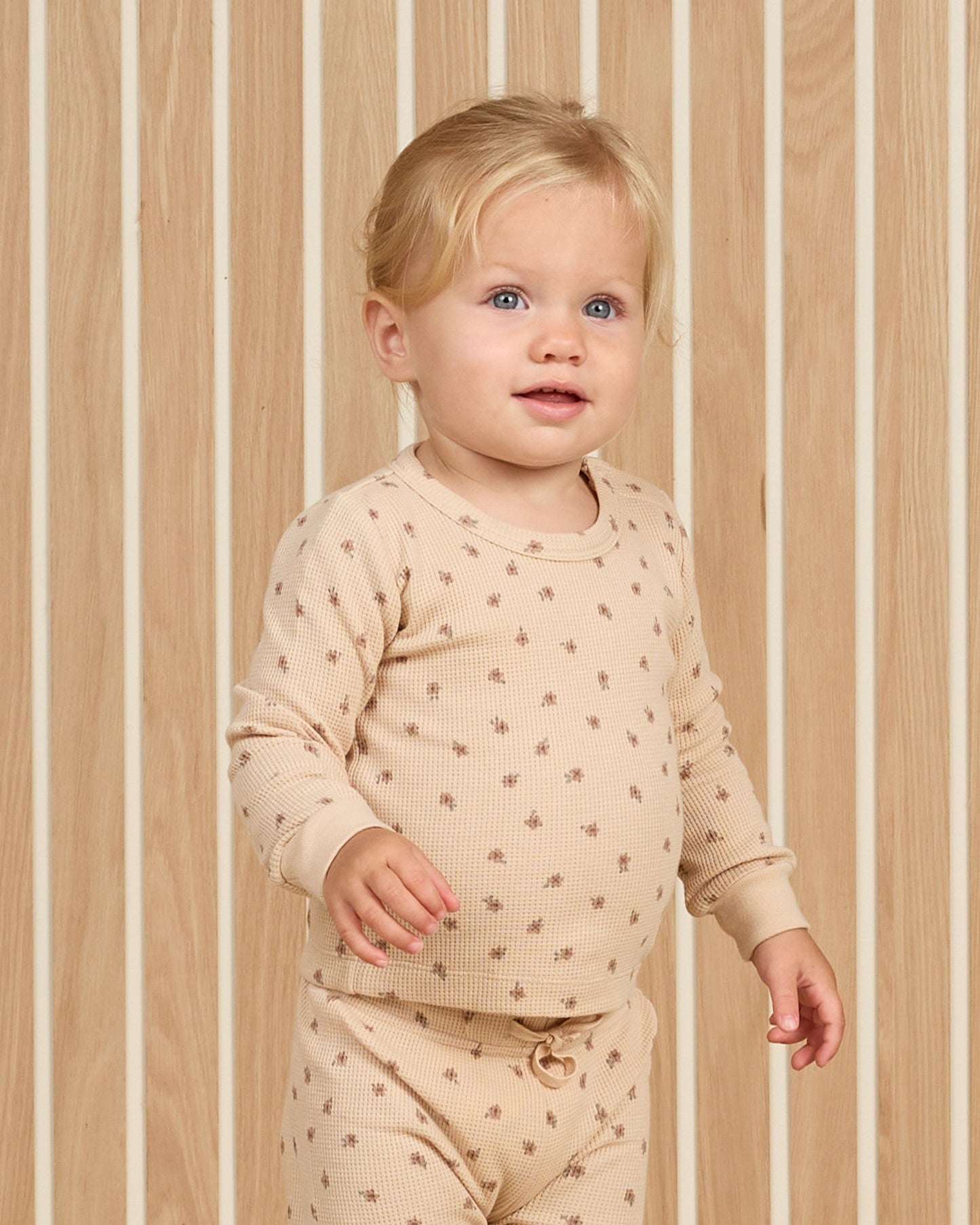 Quincy Mae - Waffle Top + Pant Set - Blossom