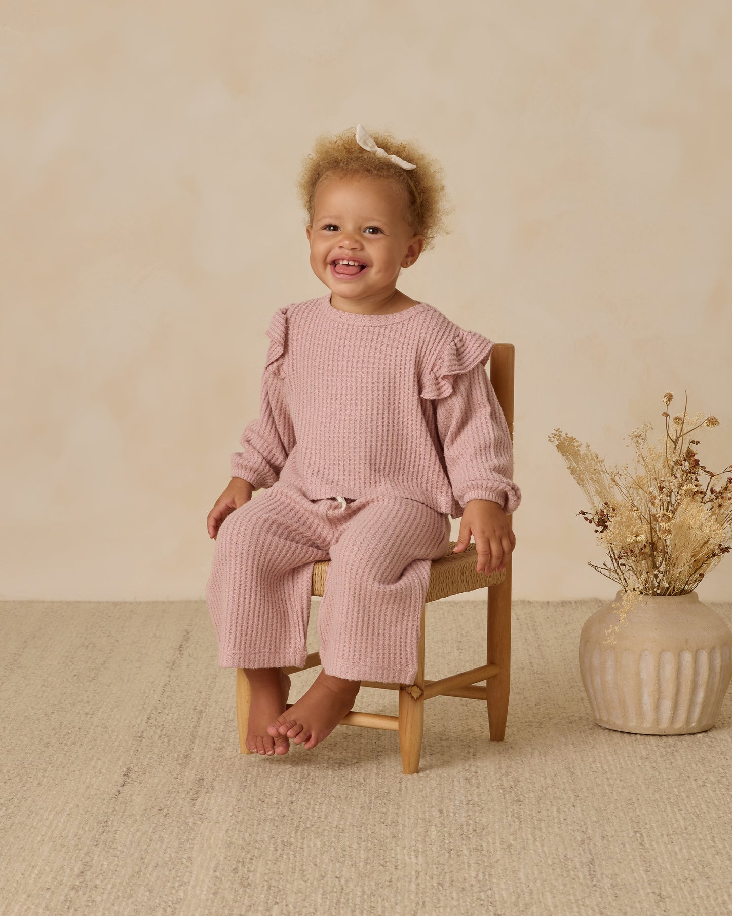 Quincy Mae - Ruffle Cozy Set - Rose