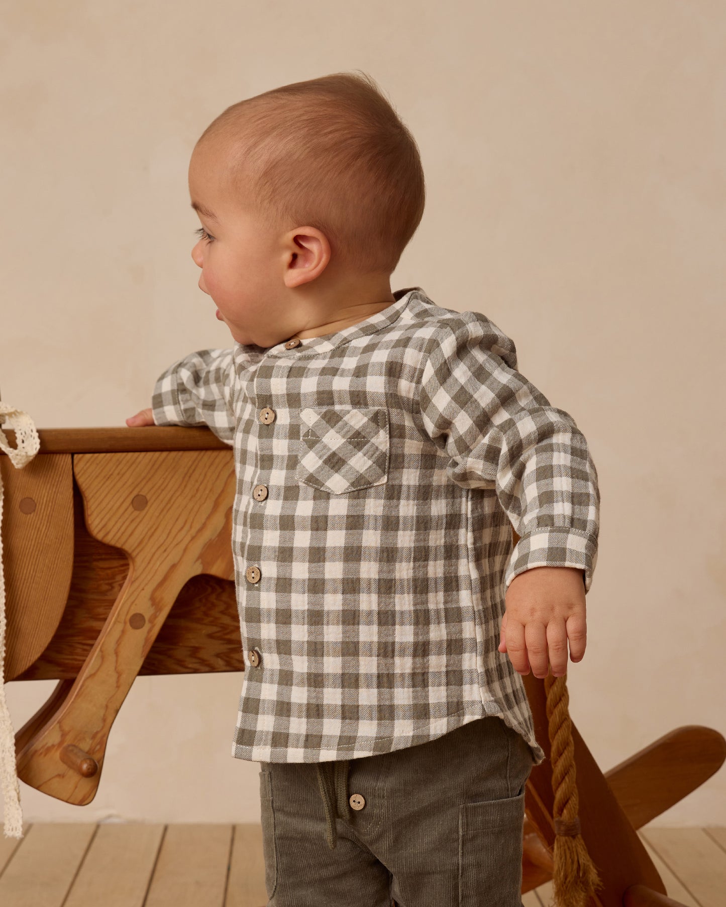 Quincy Mae - Milo Shirt - Forest Check