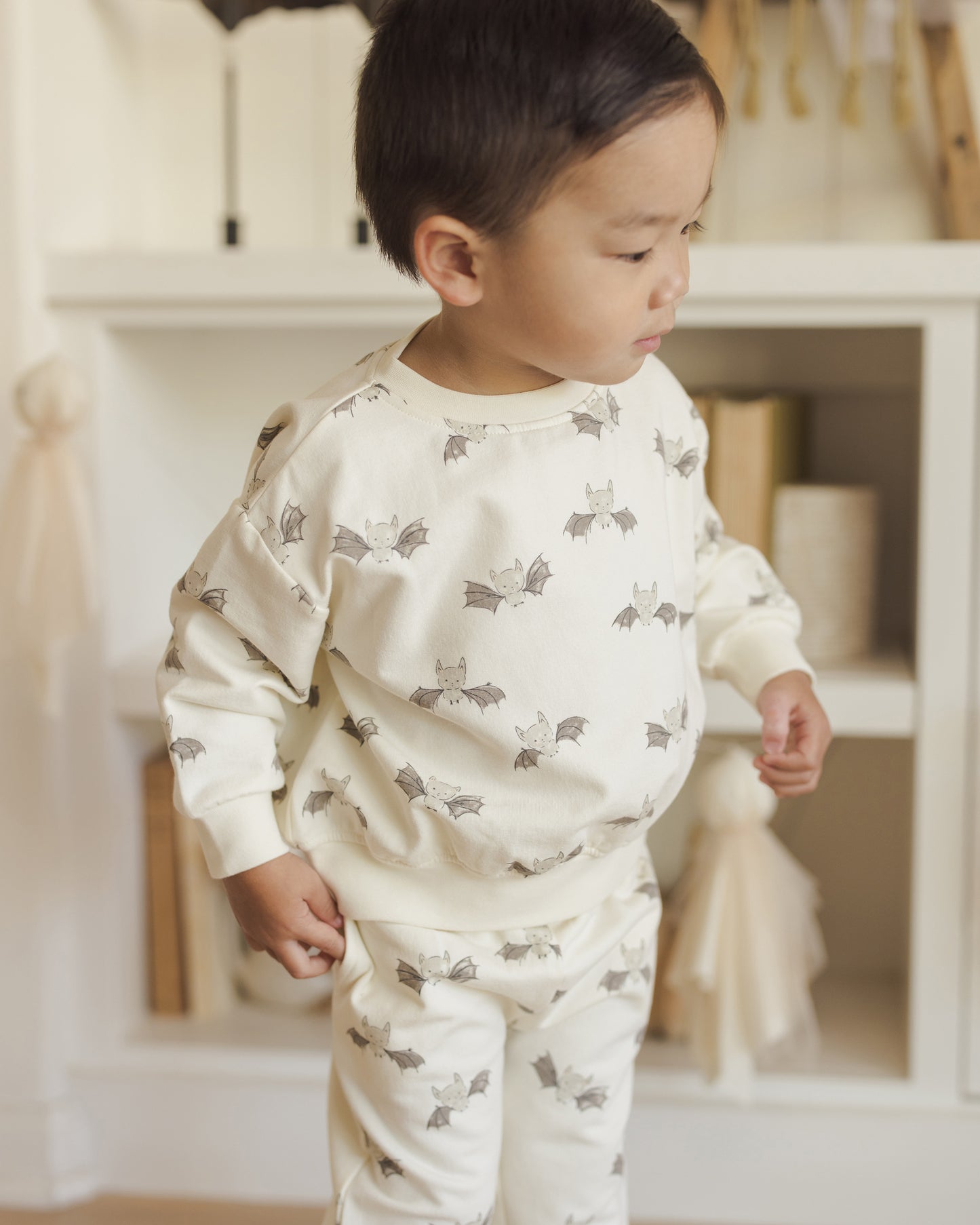 Quincy Mae - Relaxed Fleece Sweatshirt - Bats