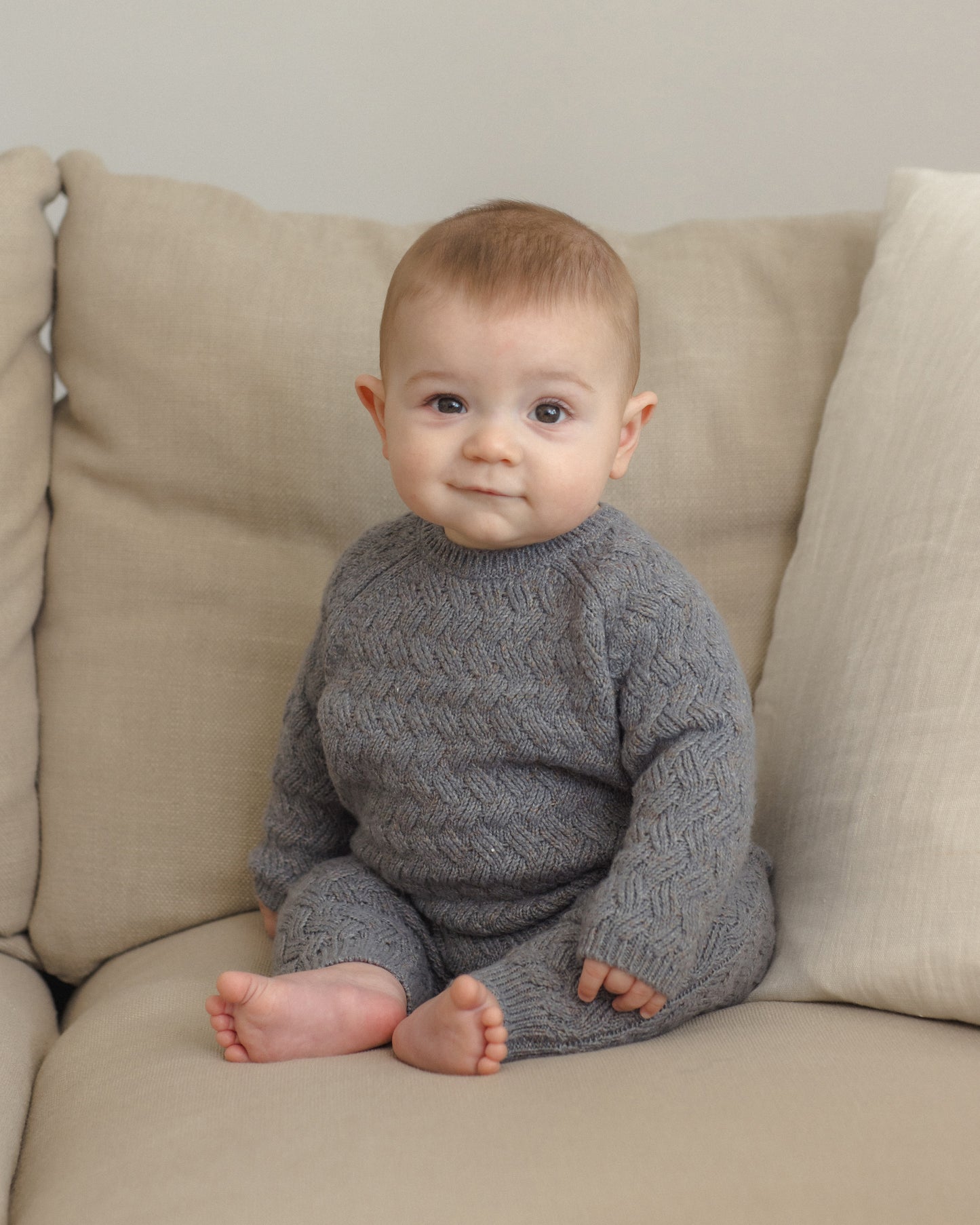 Quincy Mae - Knit Sweater - Heathered Slate