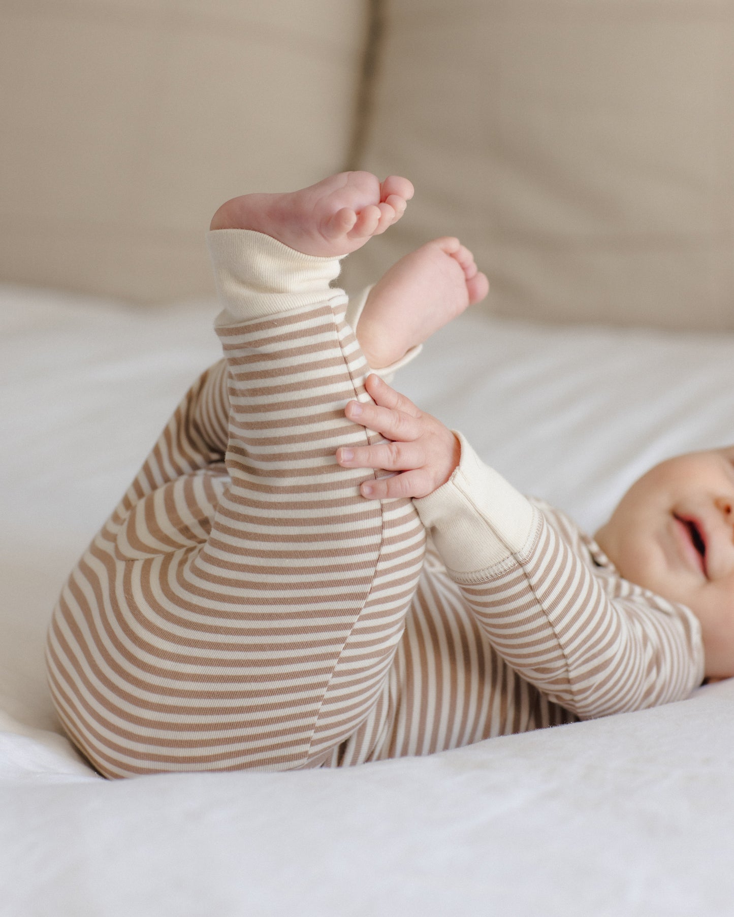 Quincy Mae - Zip Long Sleeve Sleeper - Stripe