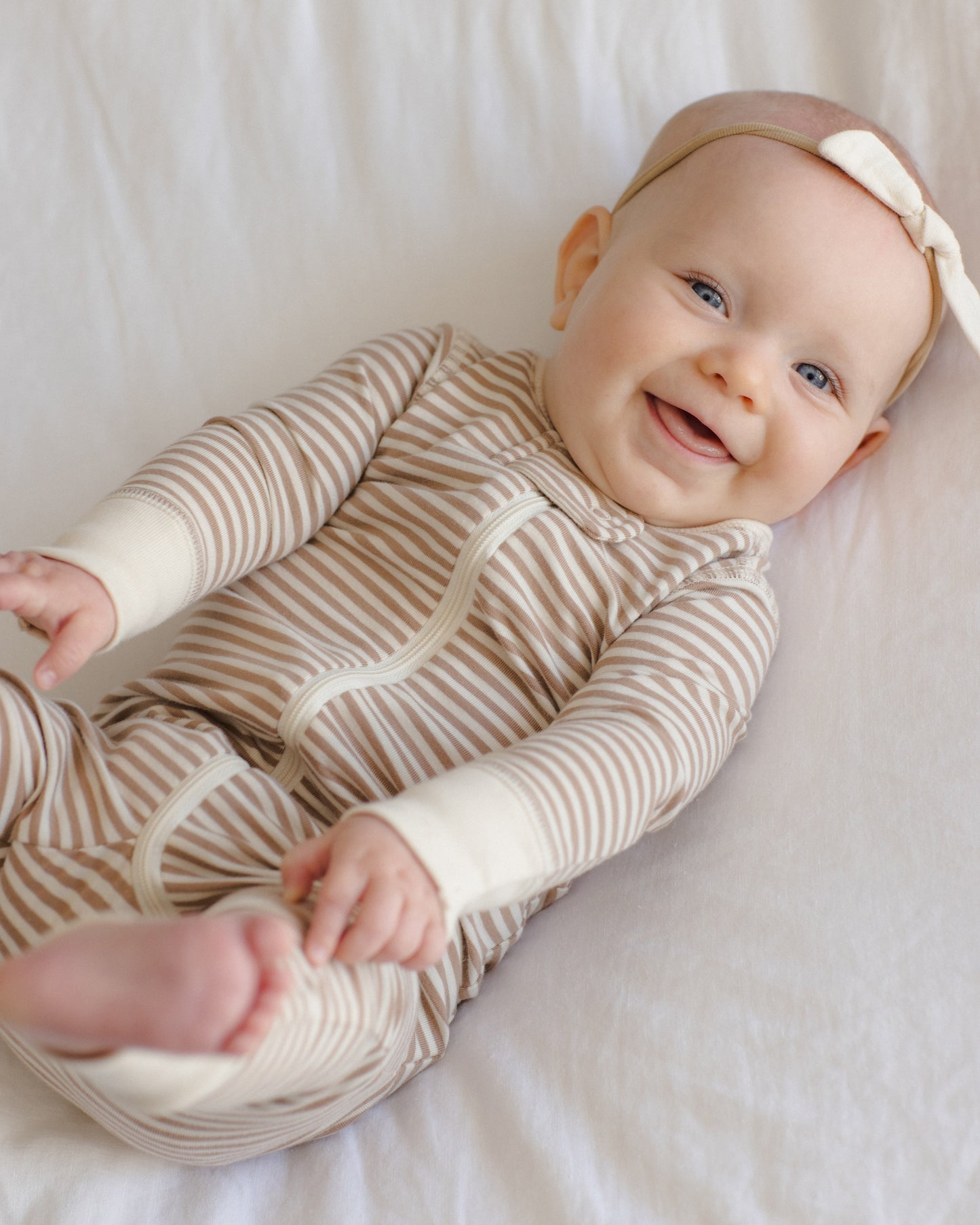 Quincy Mae - Zip Long Sleeve Sleeper - Stripe