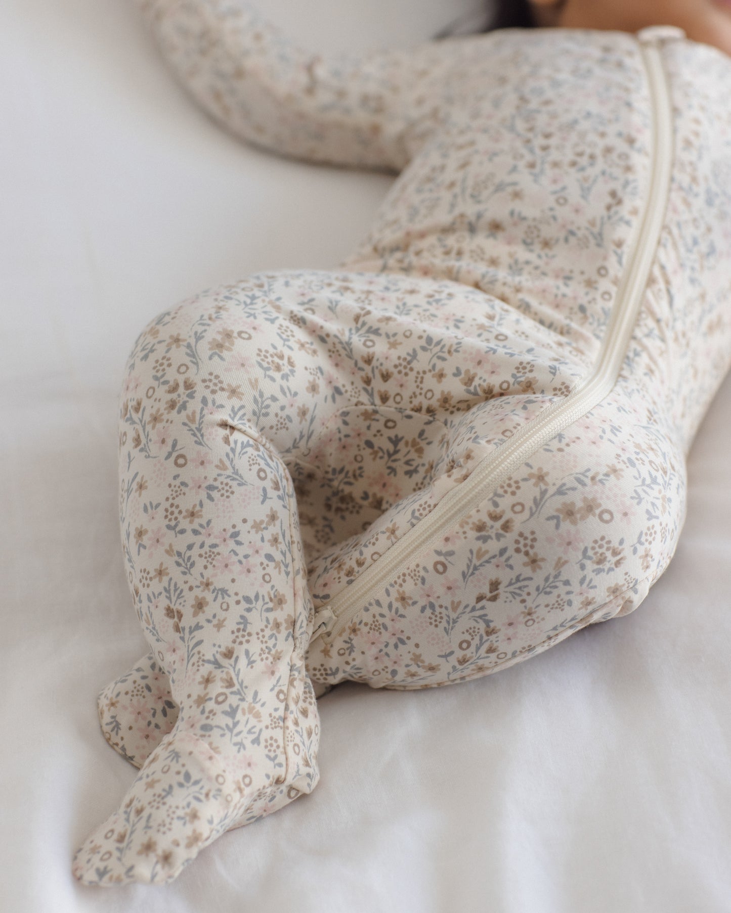 Quincy Mae - Bamboo Zip Footie - Bloom