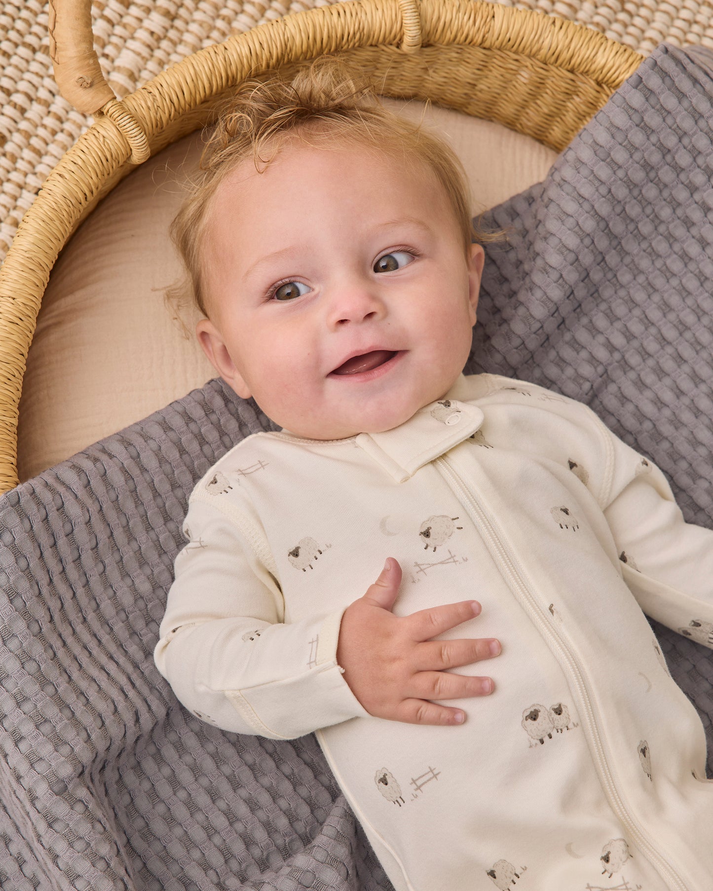 Quincy Mae - Zip Long Sleeve Sleeper Footie - Sheep