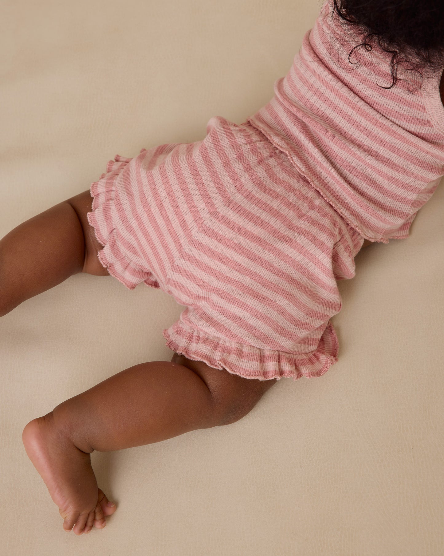 Quincy Mae - Evie Tank + Shortie Set - Pink Stripe