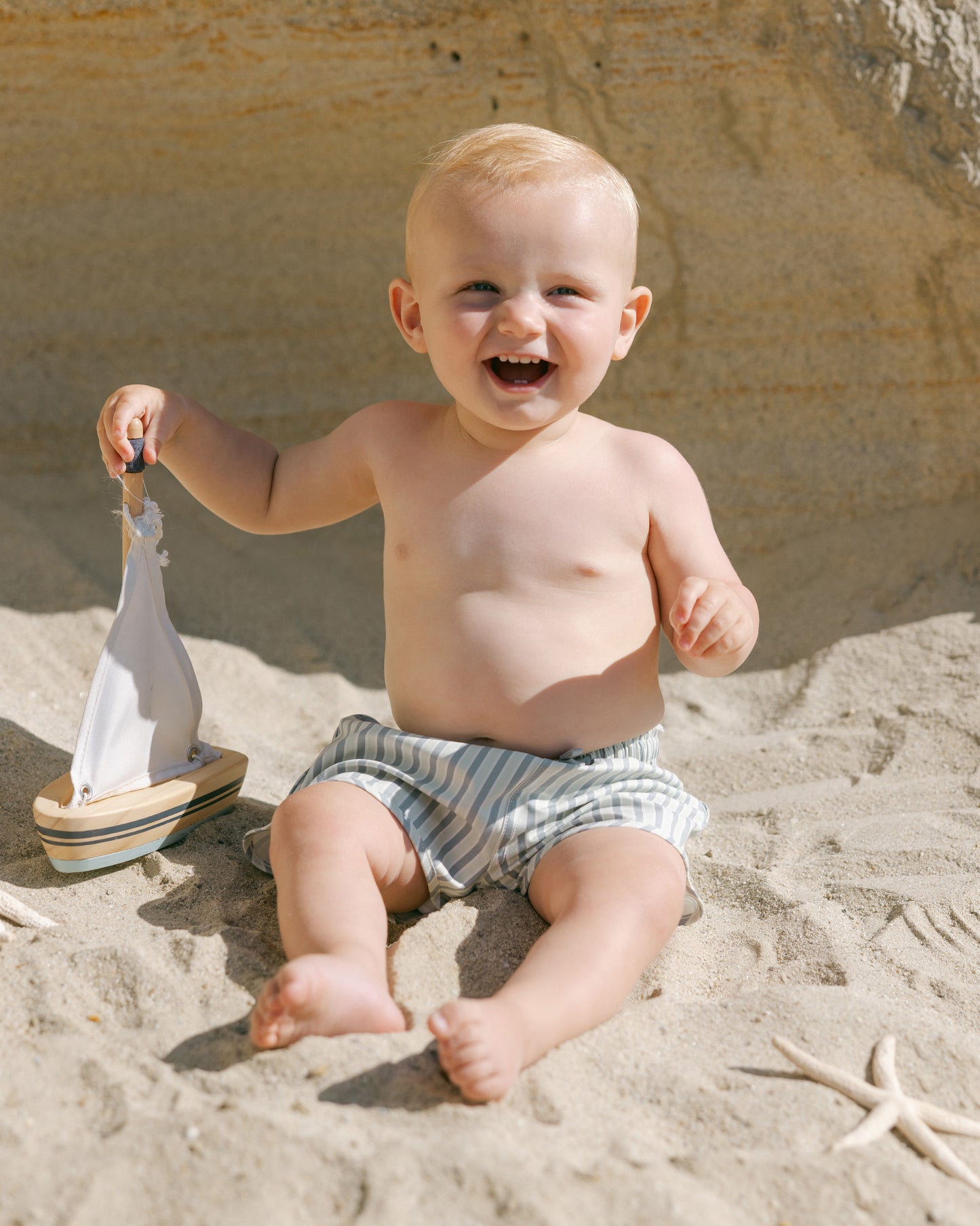 Quincy Mae - Boy Swim Shorts - Summer Stripe