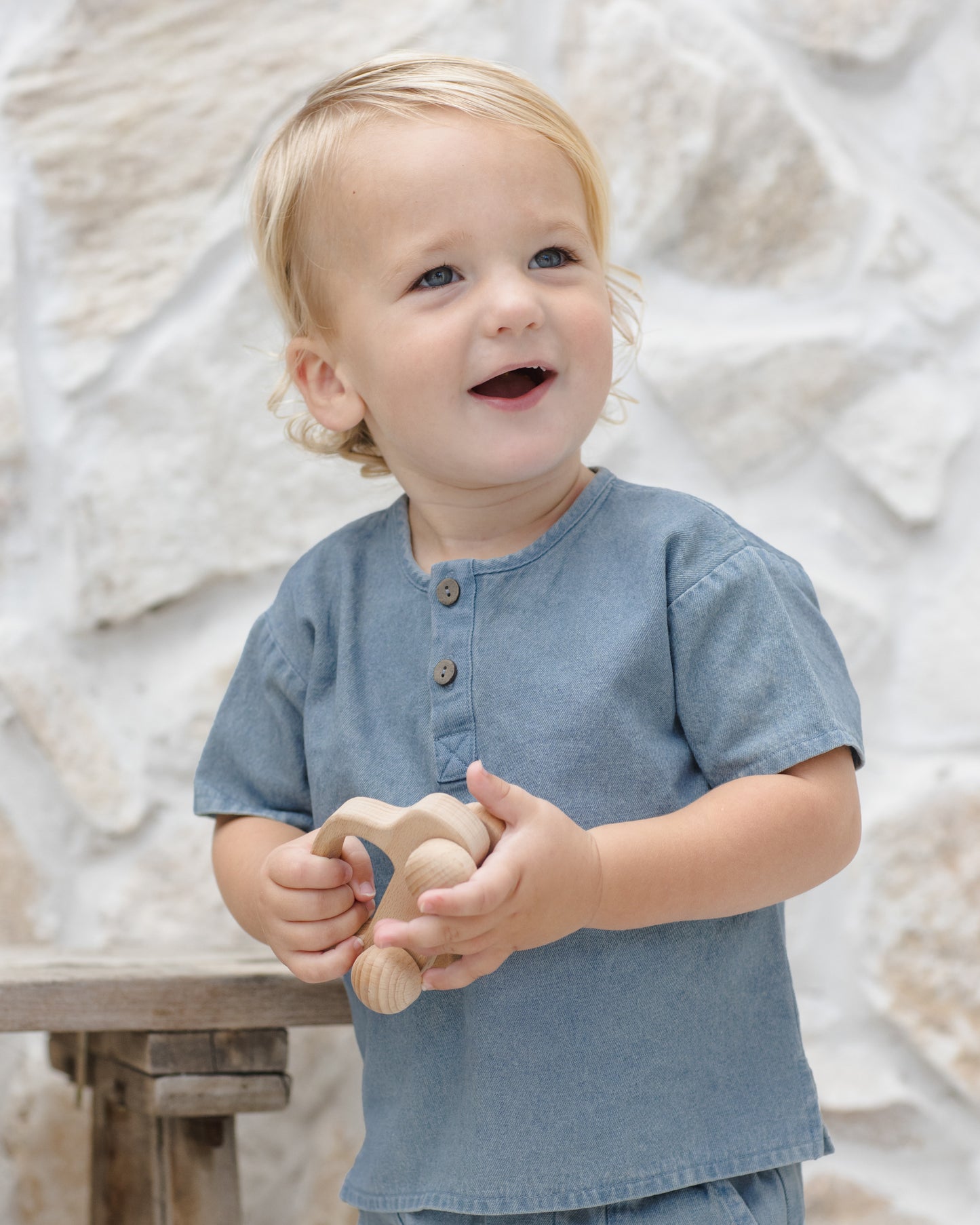 Quincy Mae - Henry Top - Chambray